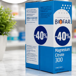 Biofar Magnesium Citrate 300 Duopack – 2 x 15 šumećih tableta | 40% AKCIJA