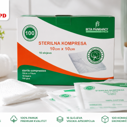 Kompresa sterilna 10 × 10 cm Beta – 16 slojeva