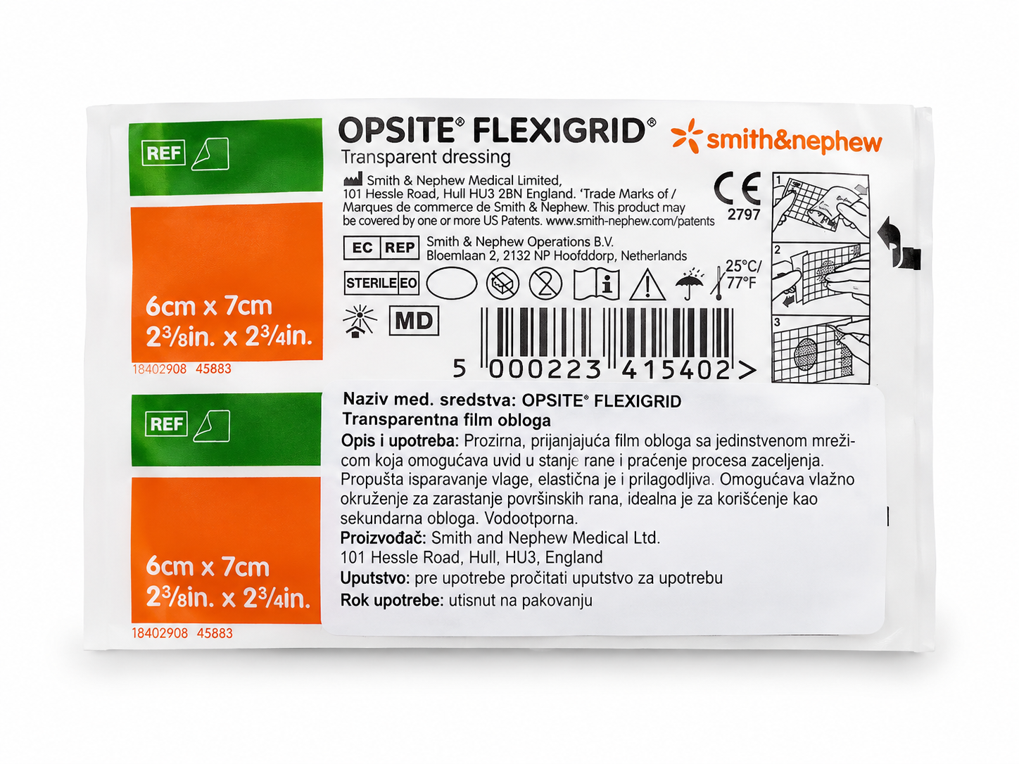 Smith & Nephew OPSITE FLEXIGRID 6 cm x 7 cm