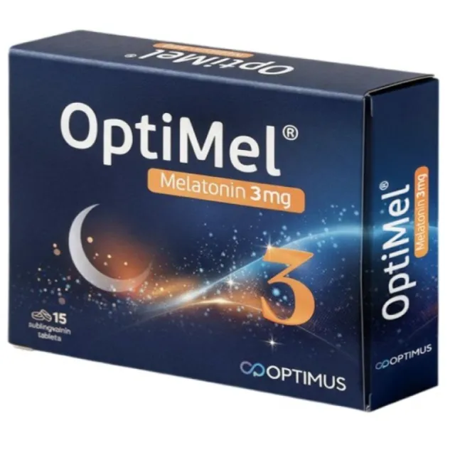 OptiMel Melatonin 3 mg 15 Sublingvalnih Tableta